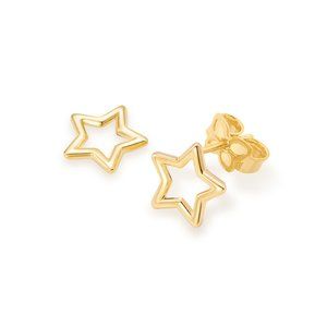 Gold plated star earring